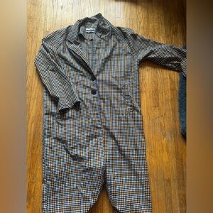 Urban Outfitters Plaid Trench Coat